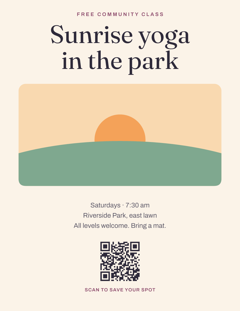 Front of the flyer template