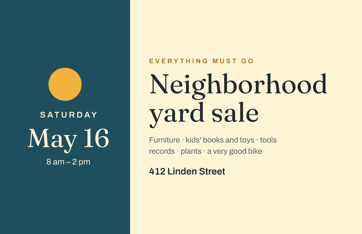 Front of the half-sheet flyer template